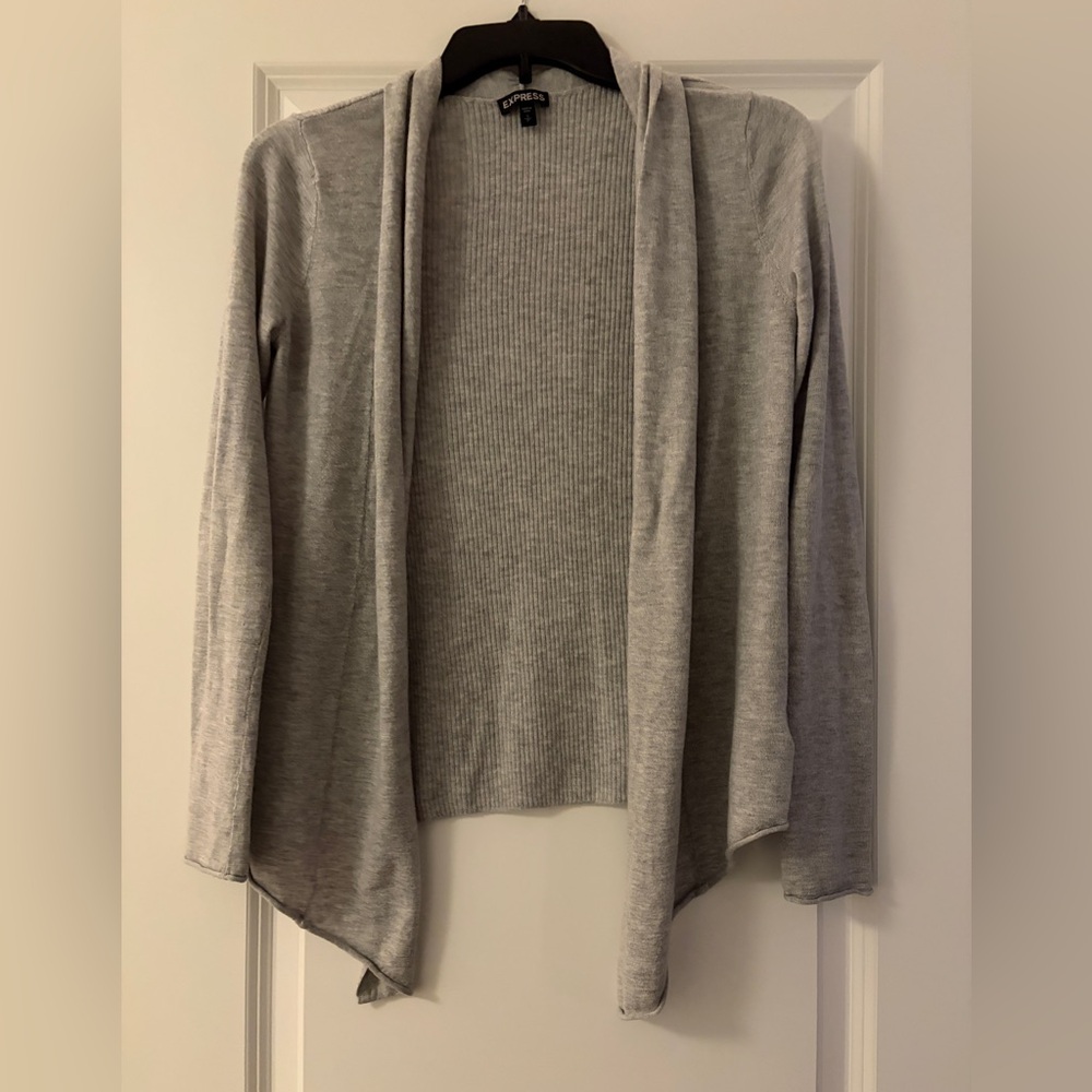 Express Light Gray Women's Cardigan
